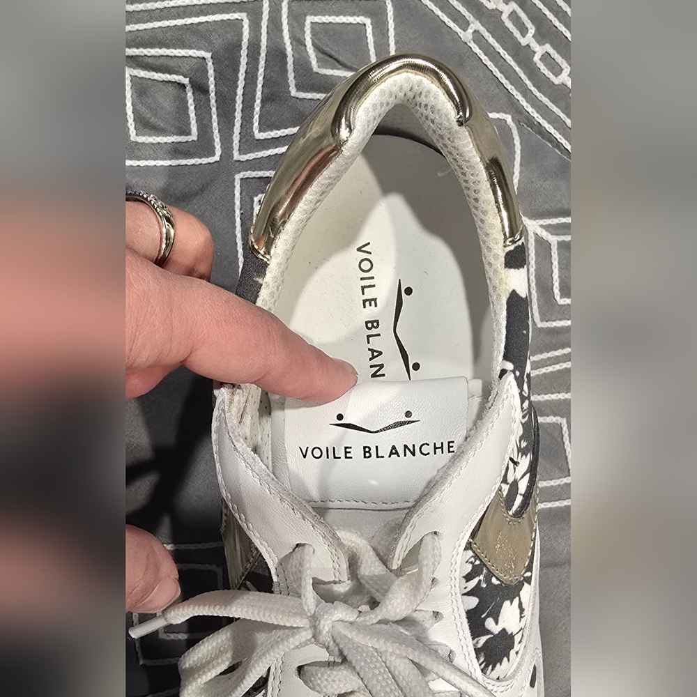 Voile Blanche Floral Print Sneakers Size EU39 (US 8.5) - Picture 5 of 7